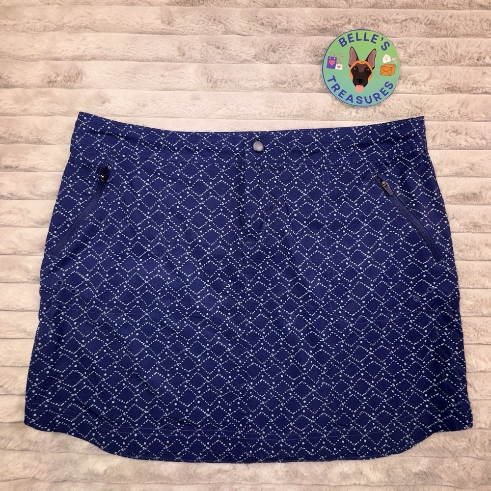 Title Nine Skirt Size 8 Blue Nimblene Performance Stretch Golf Pickleball Tennis